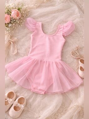 Baby Ballet Dress Pink Tutu Leotard 85cm Toddler Dancewear Balletcore